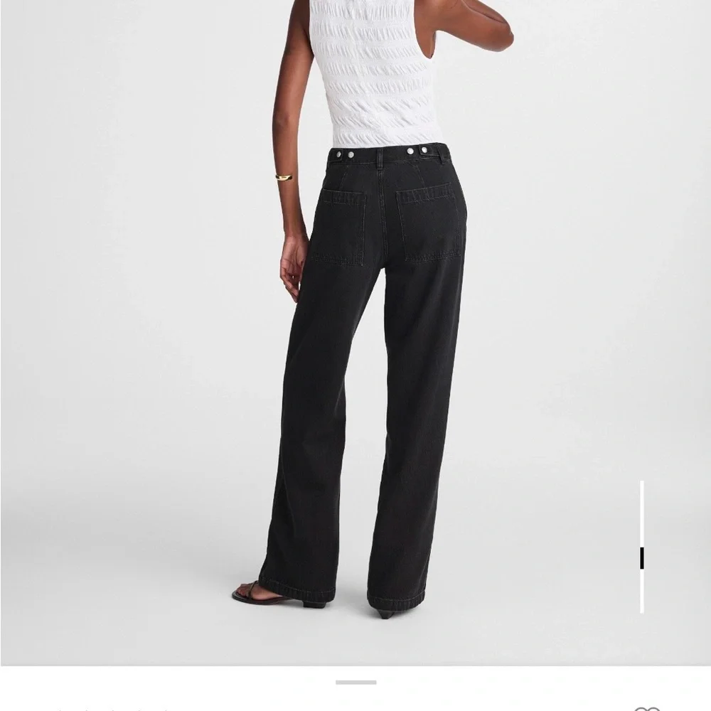 NWT MADEWELL The Low-Slung Baggy Jean in Airy Denim, Black size 30 - Picture 3 of 4
